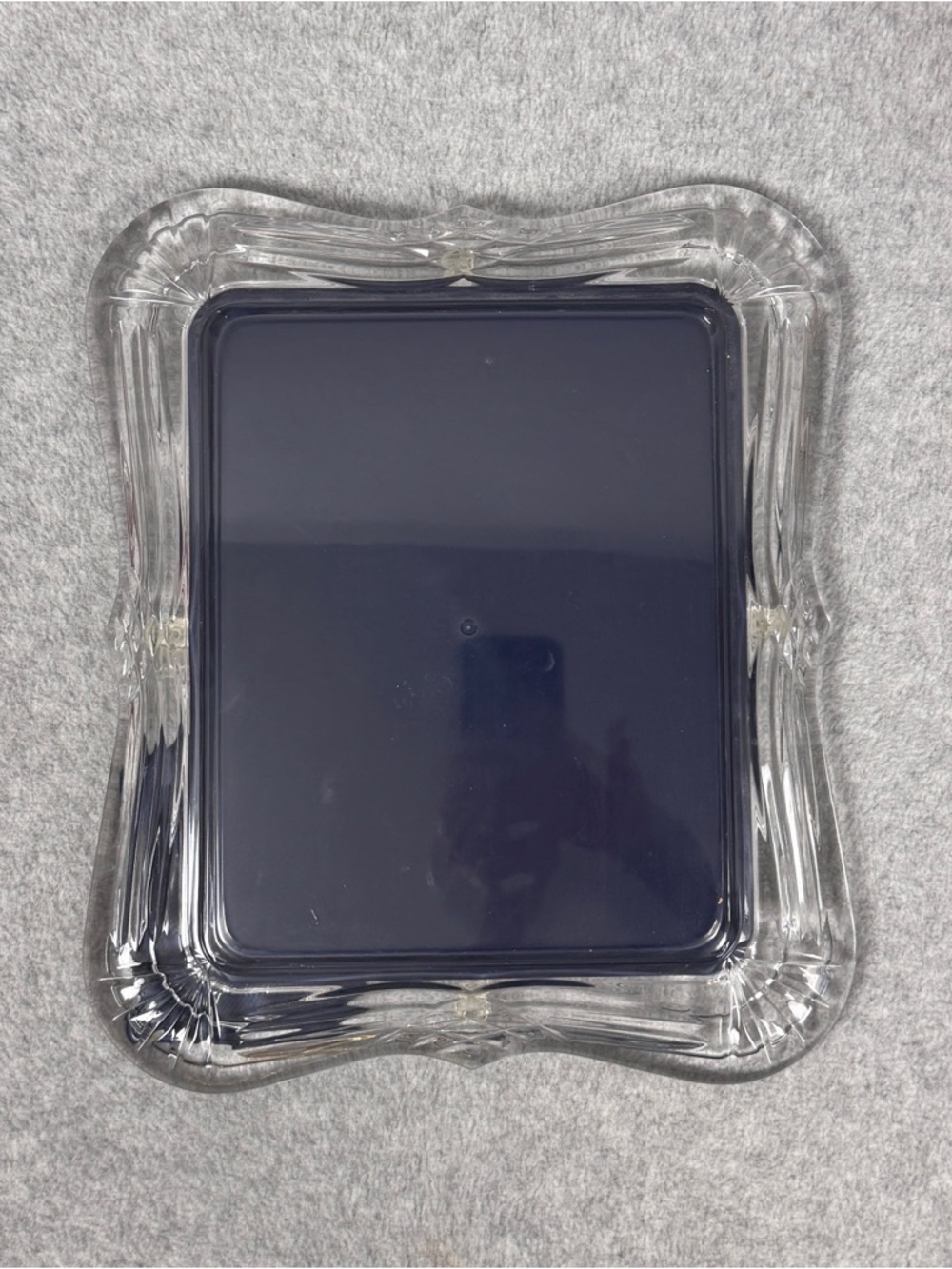 Vintage etched glass picture frame